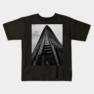 Black and white skyscraper Photography Kids T-Shirt